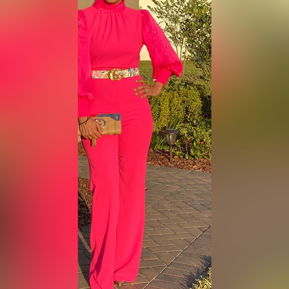 Alice and Olivia Pink (Pop/hot pink) Jumpsuit Size 6 Brand New Tags